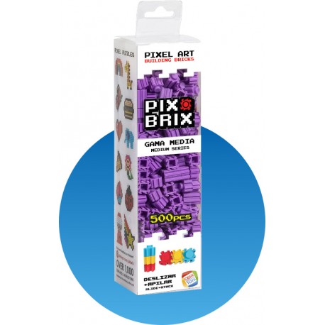 PIX BRIX Pixel Art Set 500 piezas moradas  gama media