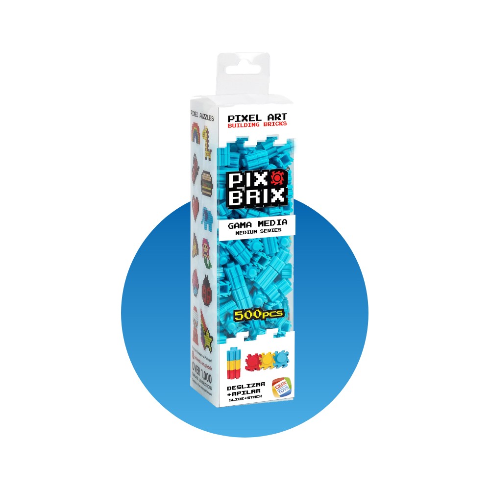PIX BRIX Pixel Art Set 500 piezas Azules gama media - Cefa Toys