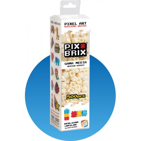 PIX BRIX Pixel Art Set 500 piezas Blancas  gama clara
