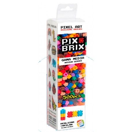 PIX BRIX PIXEL ART SET 500 PIEZAS COLORES SURTIDOS GAMA MEDIA