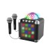 KARAOKE CON 2 MICROFONOS,LUCES LED Y DISCO BALL CUBE SING 300