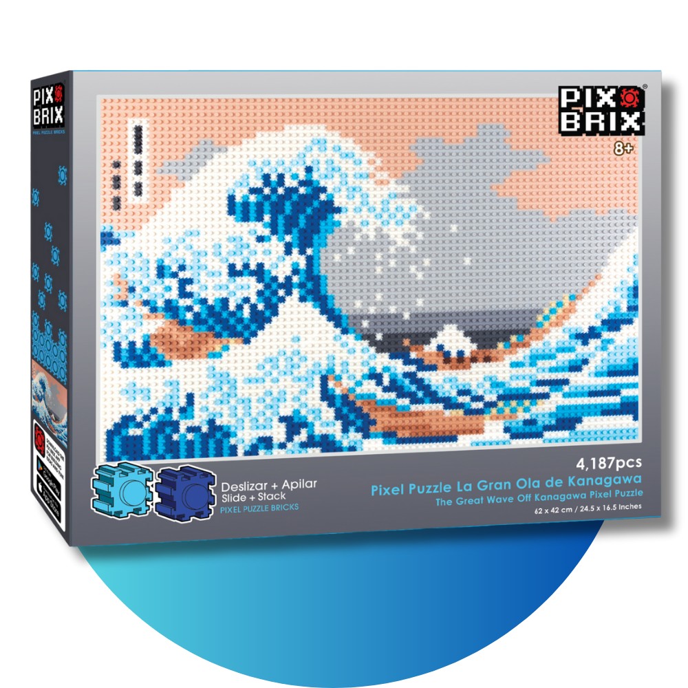 PIX BRIX Pixel Art Mosaico La Gran Ola 4187 Piezas - Cefa Toys