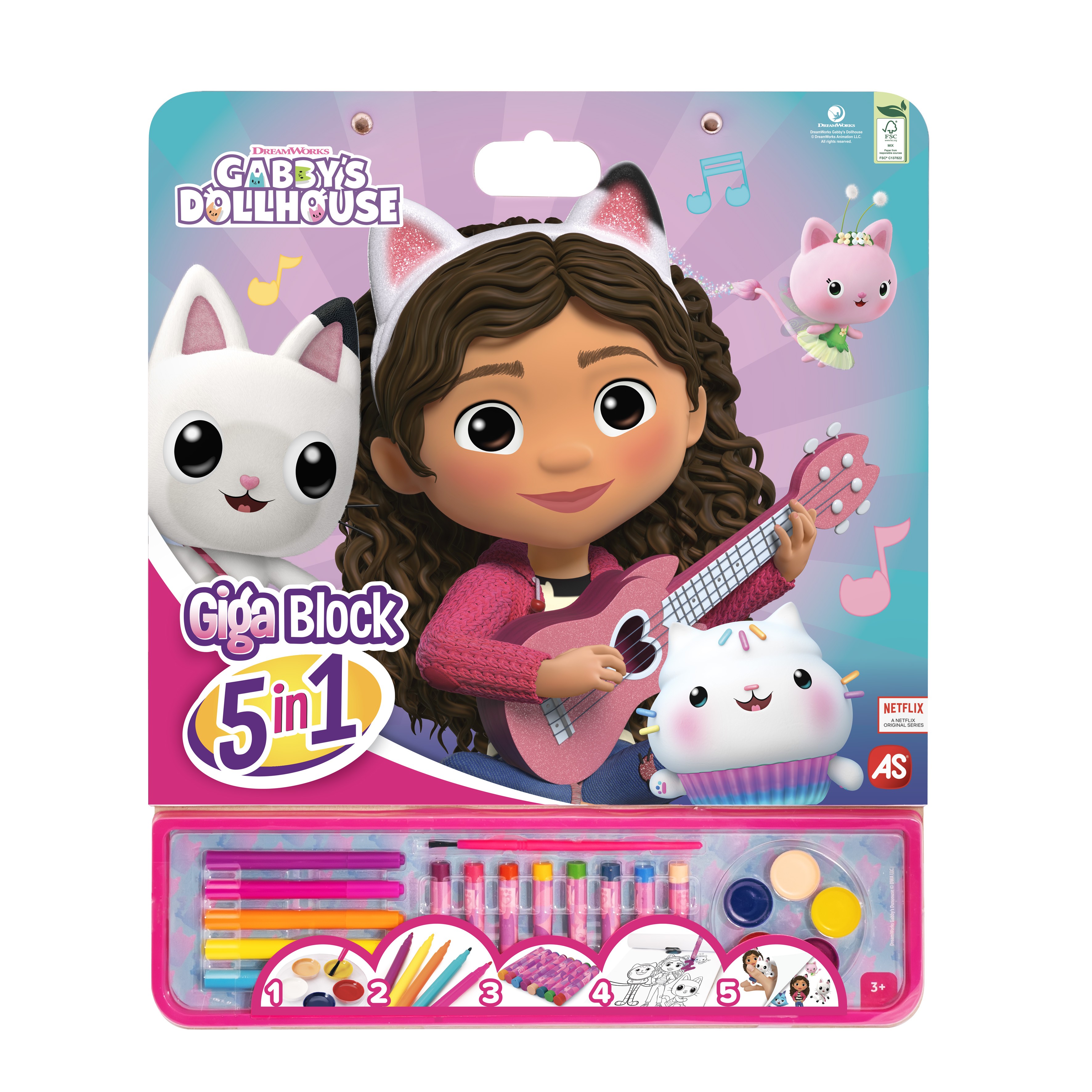 Actividades GigaBlock 5 en 1 La Casa de Muñecas de Gabby - Cefa Toys