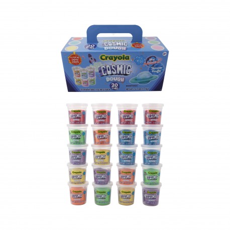 PACK DE 20 BOTES DE PASTILINA 85 GR CRAYOLA COSMIC DOUGH