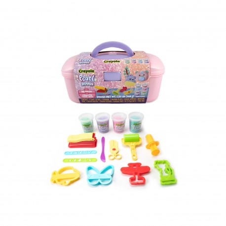 MALETIN DE ACTIVIDADES CREATIVAS DE PLASTILINA "CRAYOLA PEARL DOUGH" 16 PIEZAS