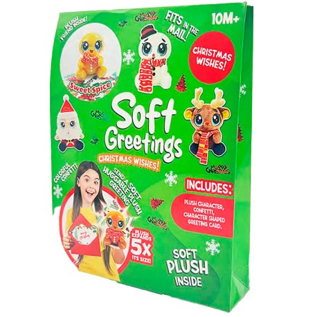Felicitación Peluche Sorpresa "Soft Greetings" Navidad