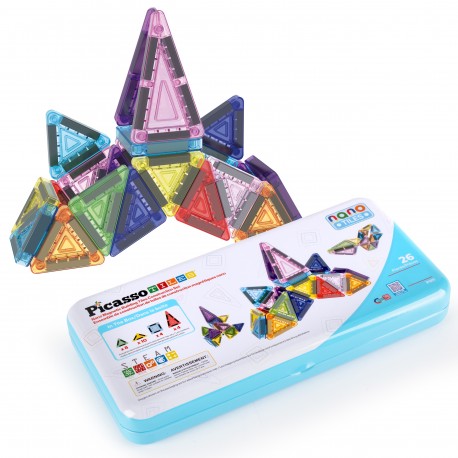 Picasso Tiles Mini Bloques Magnéticos 26 Piezas