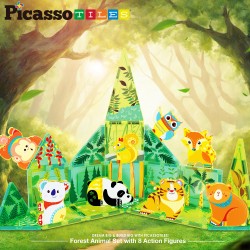 Picasso Tiles Bloques Magnéticos Bosque 26 Piezas