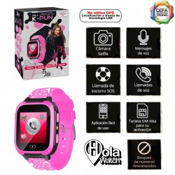 Reloj Inteligente Hola Watch K-Fun Rosa