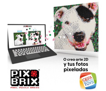 Cefa Toys PIX BRIX Pixel Art Set 1500 Pezzi Colori Assortiti Costruzioni 2D E 3D Per Bambini Da 6 Anni